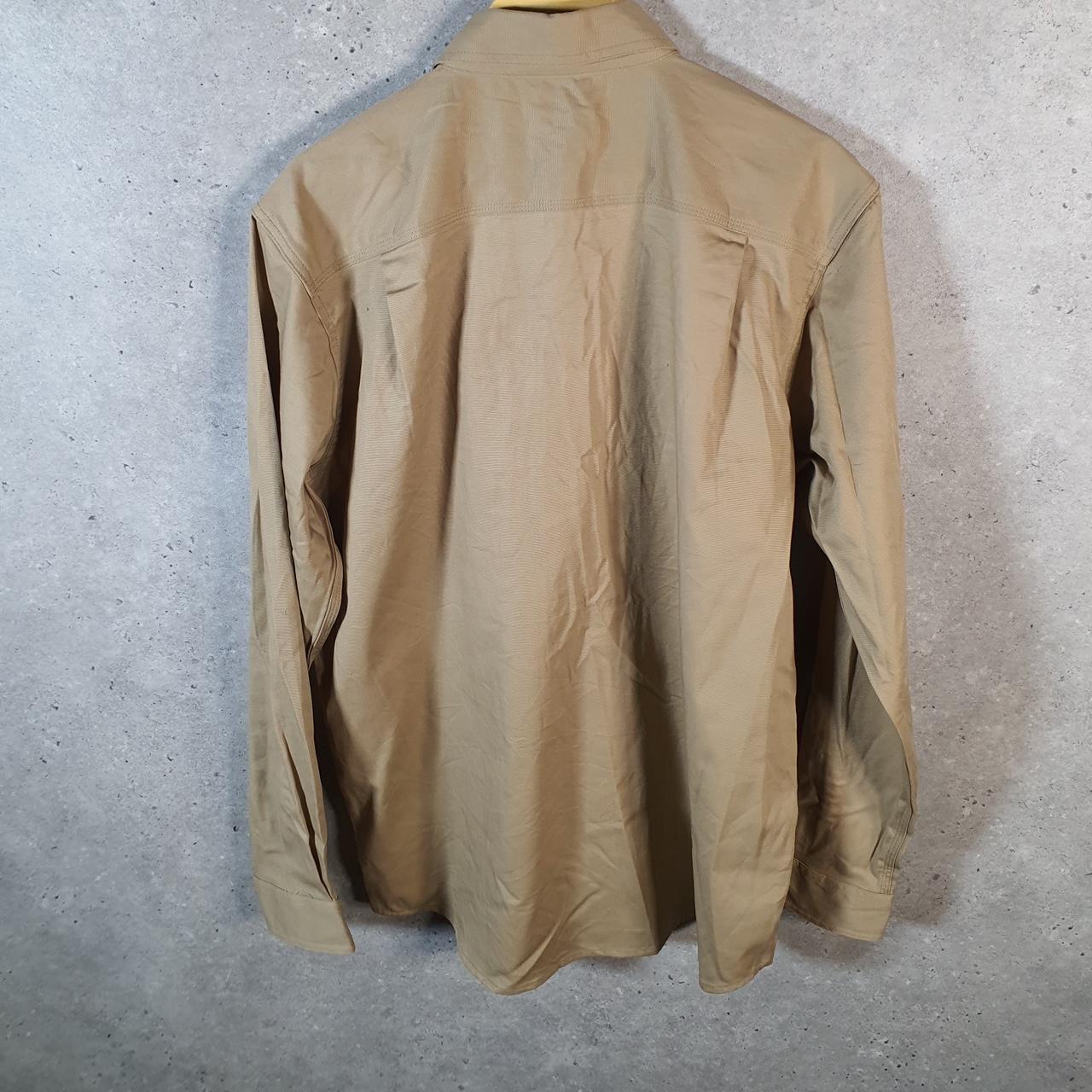 Vintage Carhartt Shirt Button Down Mens Large Brown Long Sleeve Relaxed Fit
