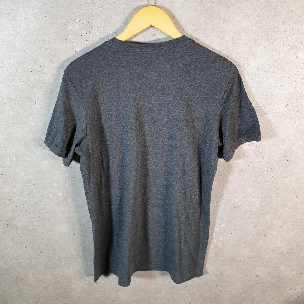 Vintage Adidas Spellout T Shirt Men’s Medium Grey Three Stripes Logo Athletic