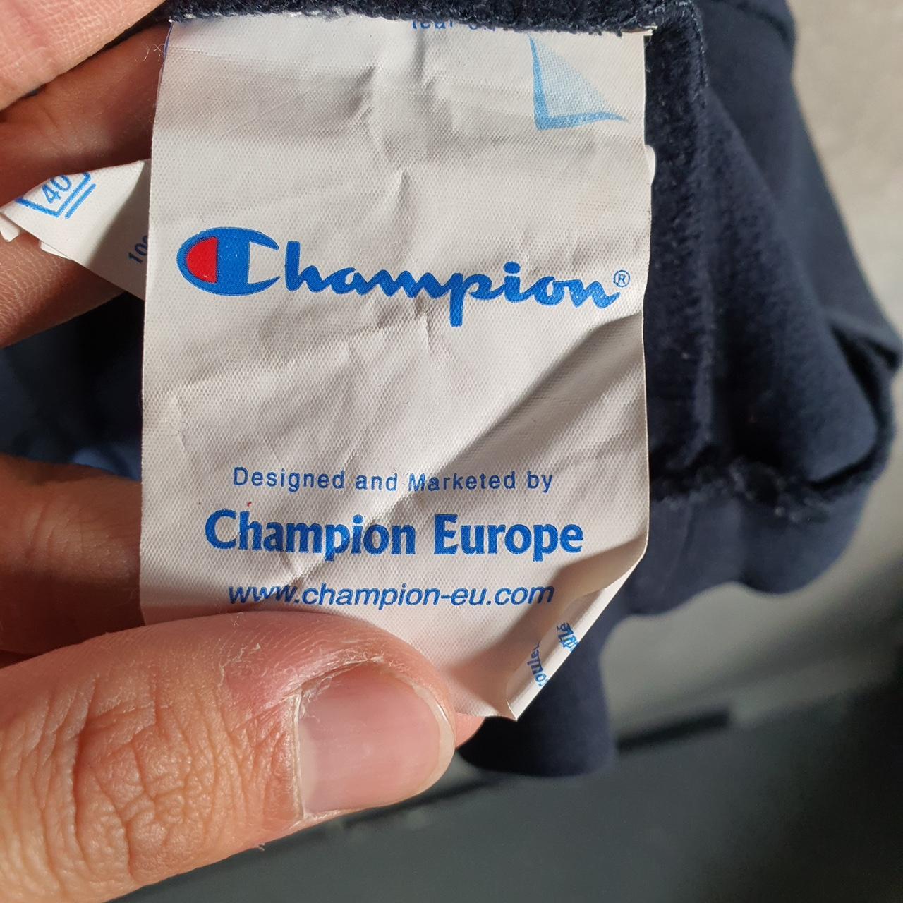 Vintage Champion Spellout Embroidered Sweatshirt Youth XL Navy Blue Pro Sport Pullover