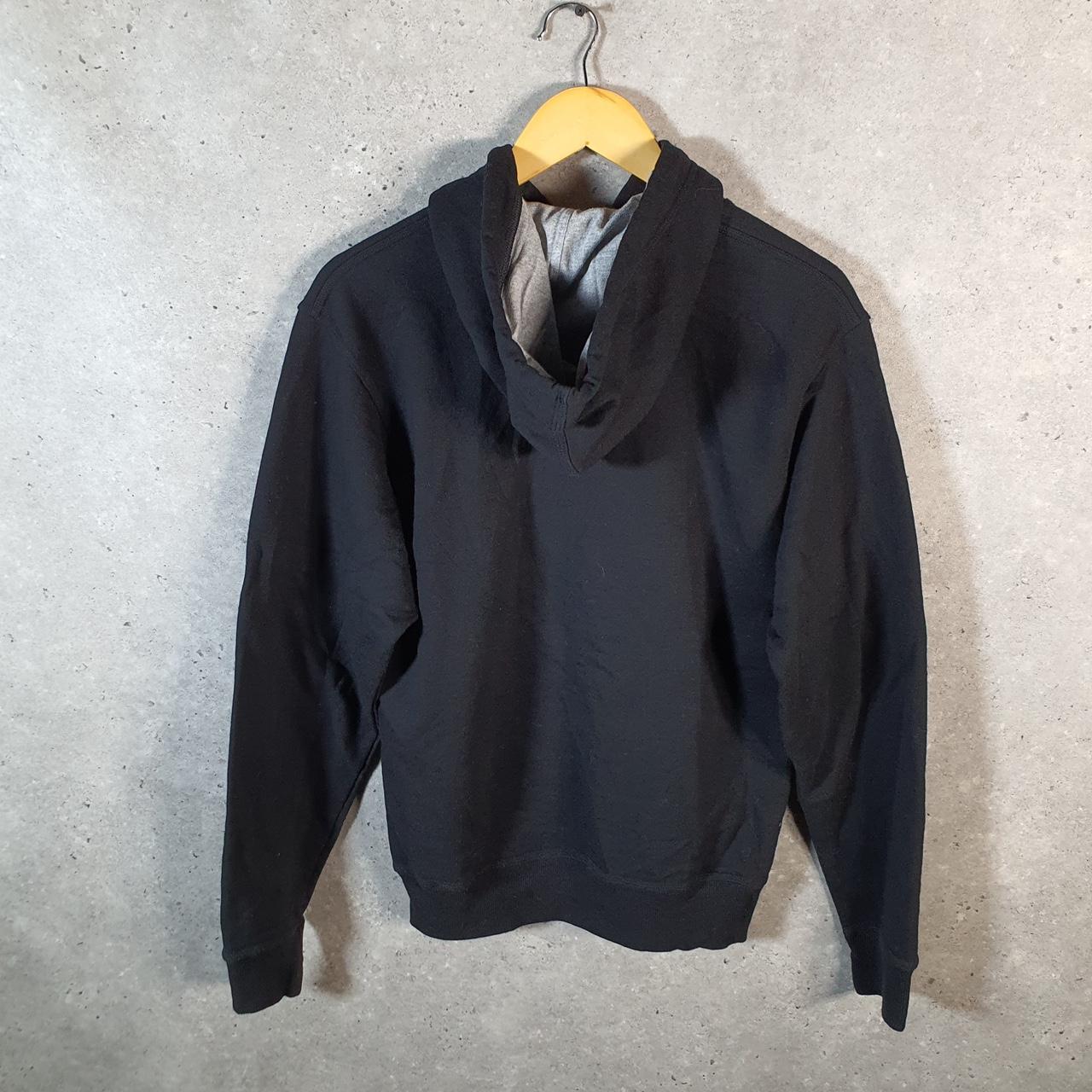 Vintage Champion Hoodie Men’s Small Black USA Pullover Spellout Logo