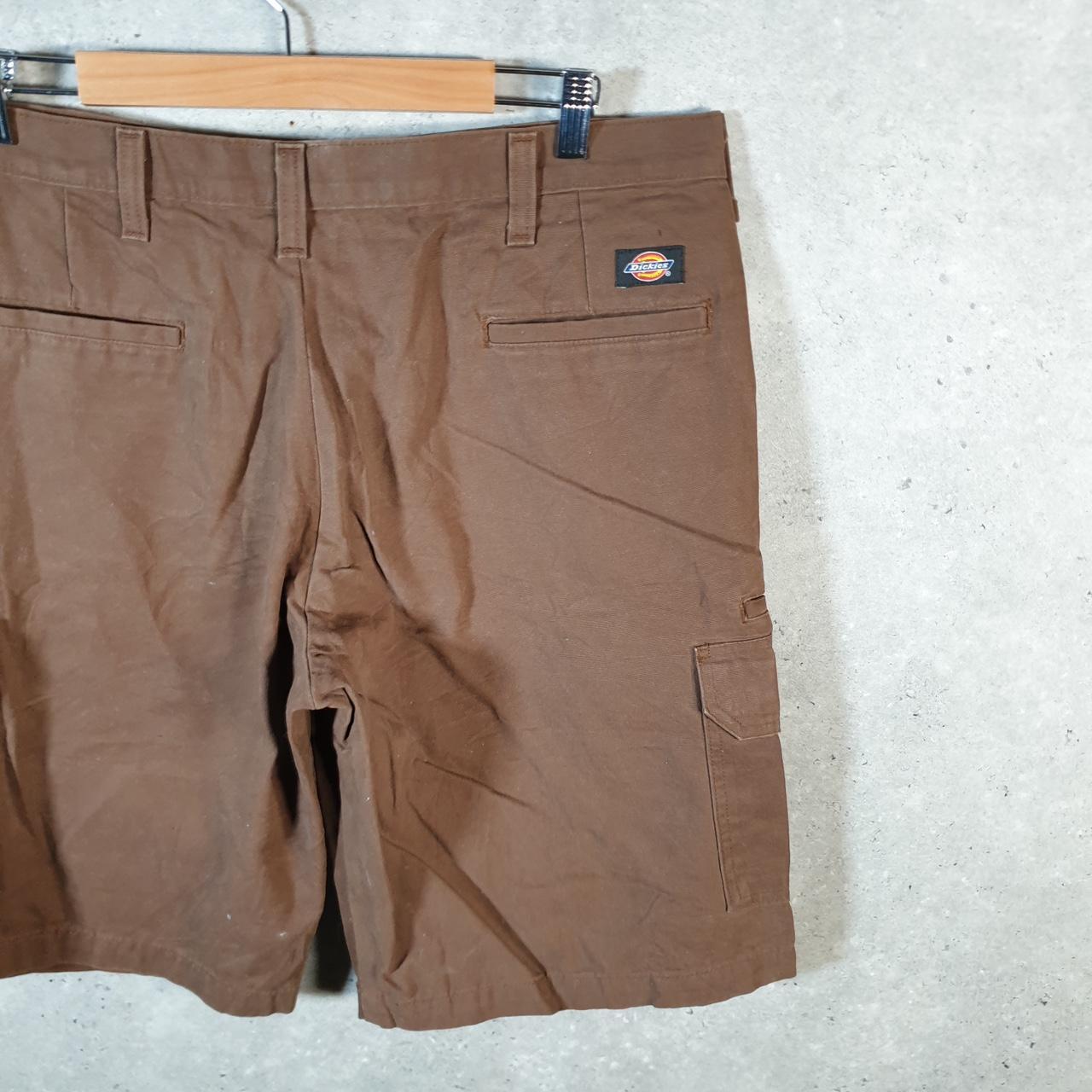 Vintage Dickies Baggy Chino Shorts Jorts Cargo Mens W36 Brown Relaxed Fit