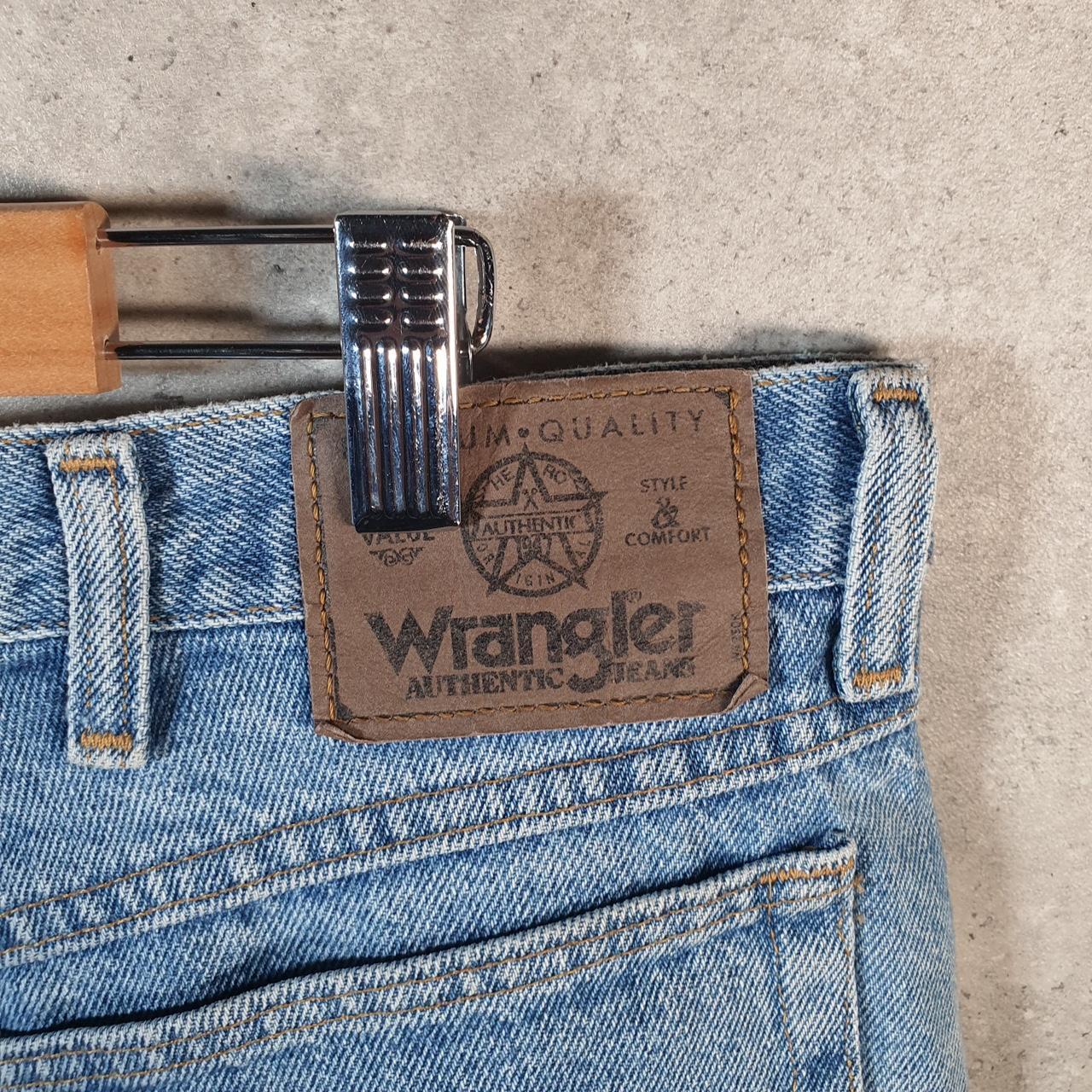 Vintage Wrangler Denim Shorts Jorts Cargo Men’s W36 Relaxed Blue Baggy Cotton