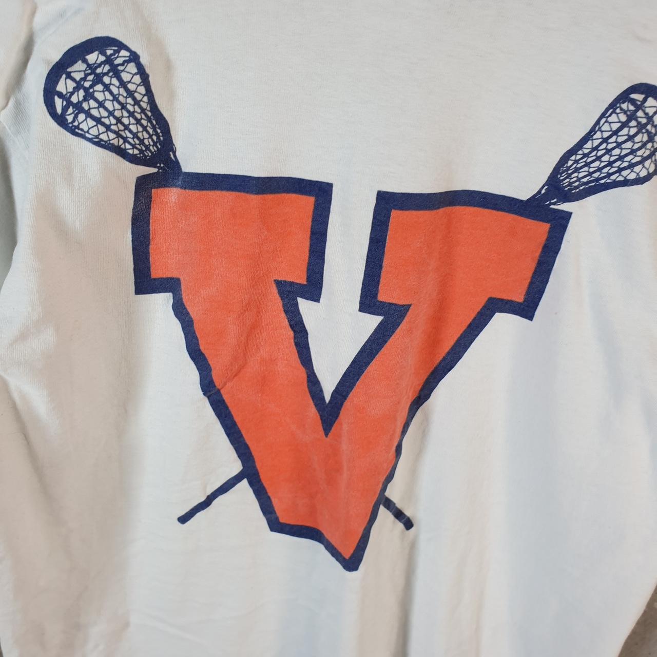 Vintage Fruit of the Loom Virginia Lacrosse 90s Single Stitch T Shirt Men’s Medium White