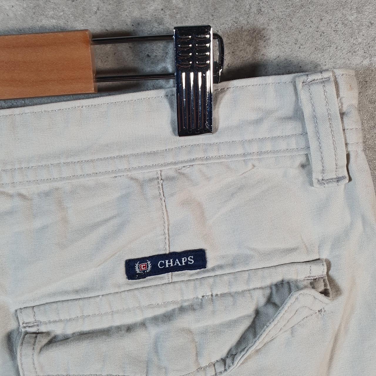 Vintage Chaps Ralph Lauren Polo Shorts Jorts Cargo Men’s W36 Beige Baggy Cotton A4235