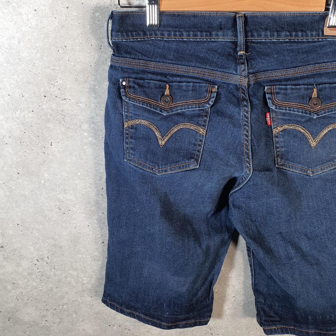 Vintage Levi’s Cut Off Baggy Shorts Jorts Cargo Womens W28 Blue Relaxed Denim