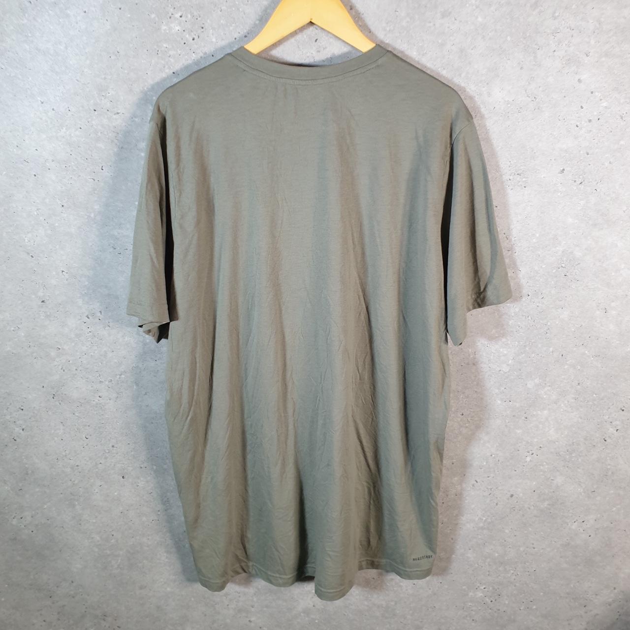 Vintage Adidas T Shirt Men’s 2XL Tall Khaki Green Three Stripes Athletic