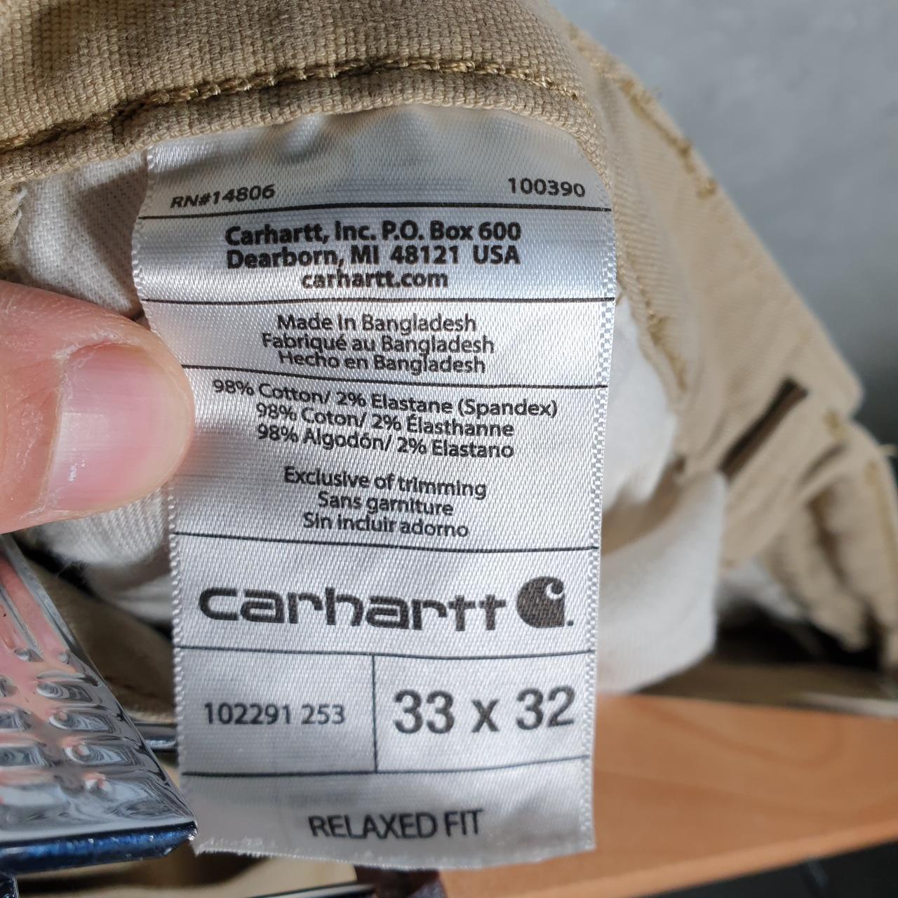 Vintage Carhartt Carpenter Trousers Mens W33 L32 Brown Relaxed Fit Workwear USA