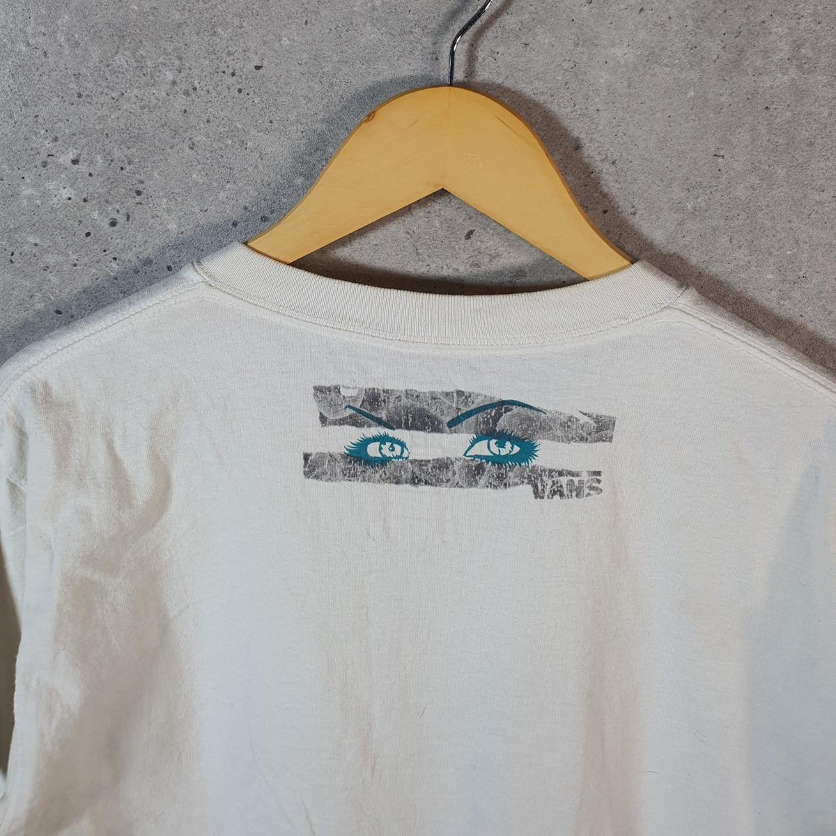 Vintage Vans Off the Wall T Shirt Men’s Large White Classic Fit Casual