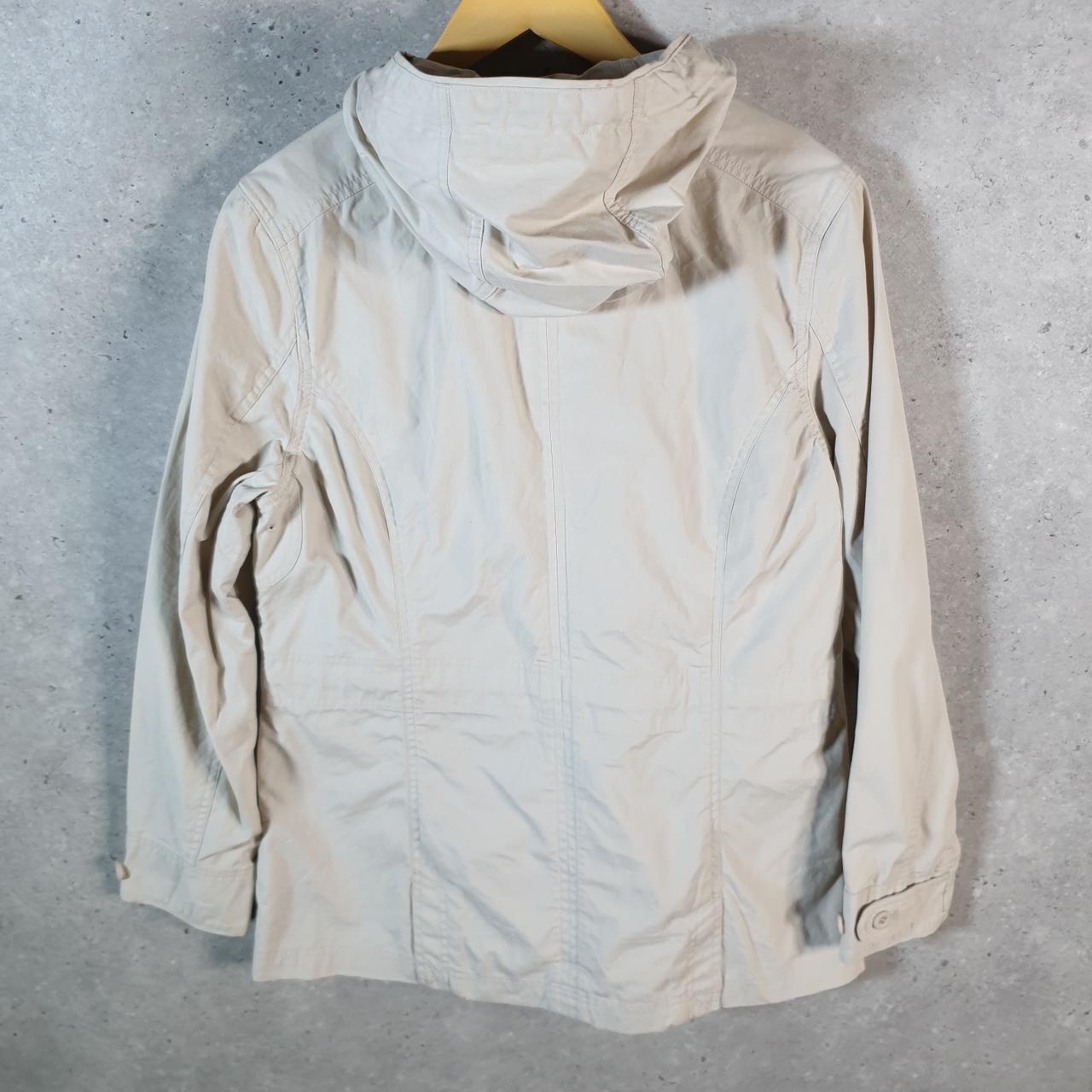 Vintage L.L. Bean Outdoors Nylon Jacket Womens Small Brown Hooded Waterproof