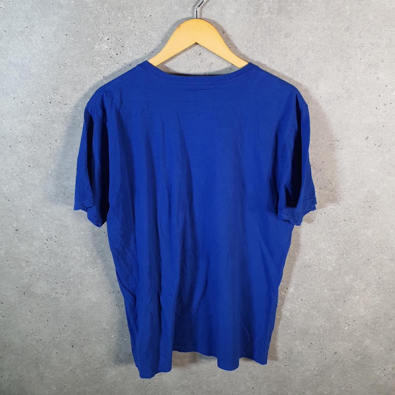 Vintage Adidas Go To Tee T Shirt Men’s Large Blue Three Stripes Logo Athletic