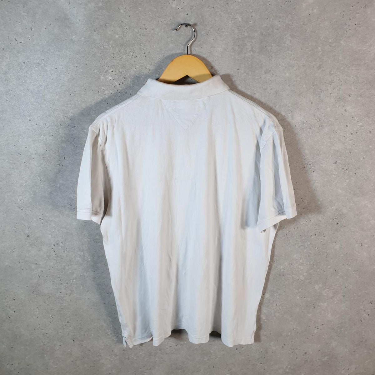 Vintage Tommy Hilfiger Polo Shirt Men’s Large White Custom Fit Embroidered Logo