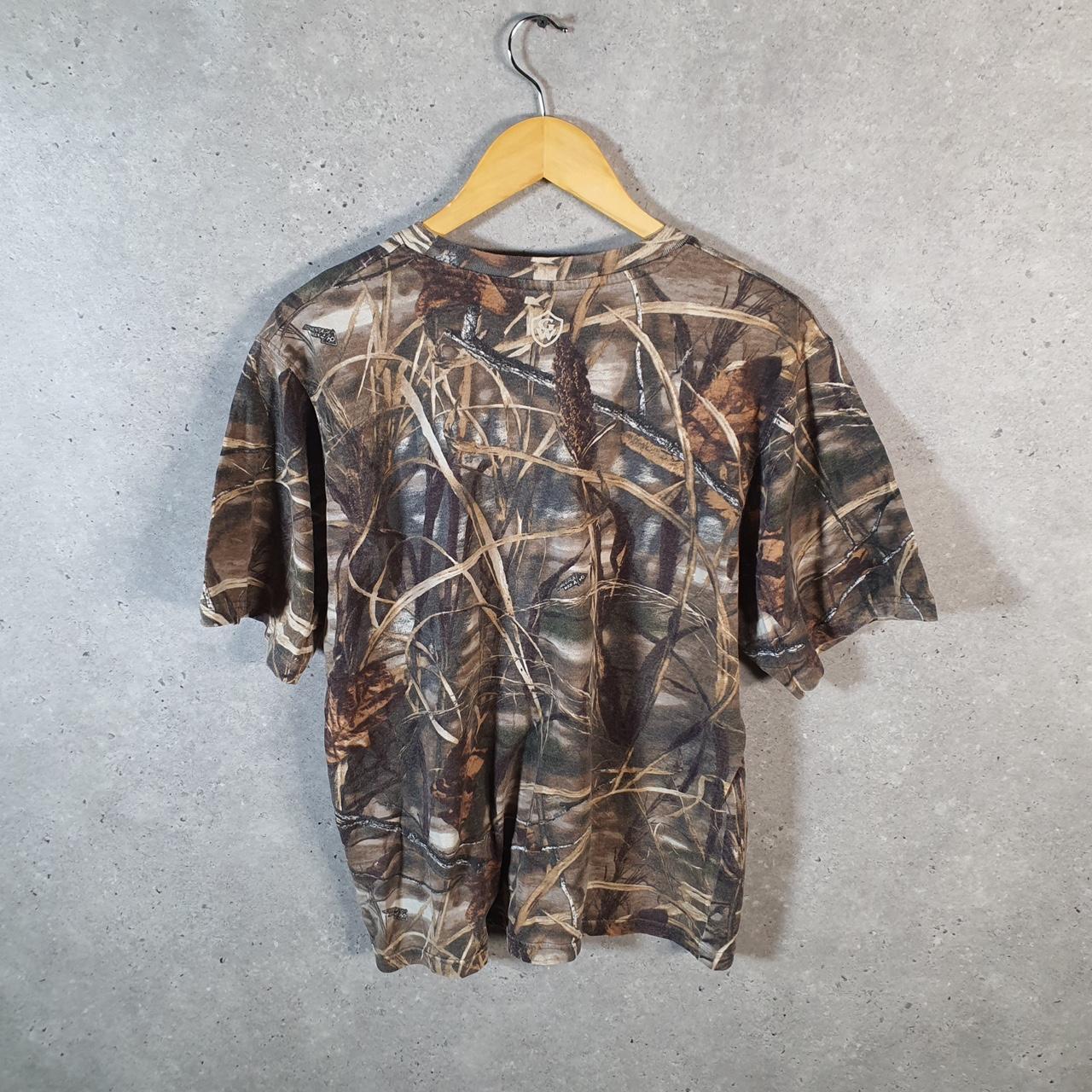 Vintage Game Winner RealTree Camoflauge T Shirt Mens M Camo Short Sleeve