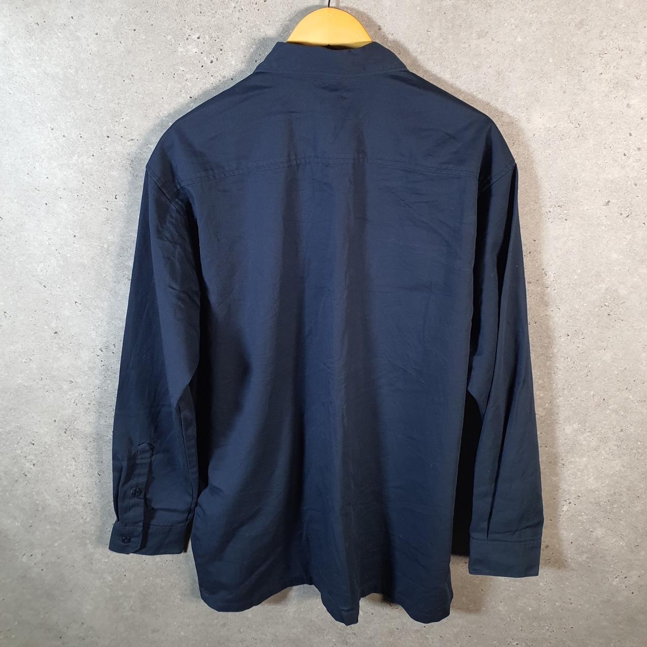 Vintage Carhartt Shirt Button Down Mens XL Navy Blue Long Sleeve Relaxed Fit
