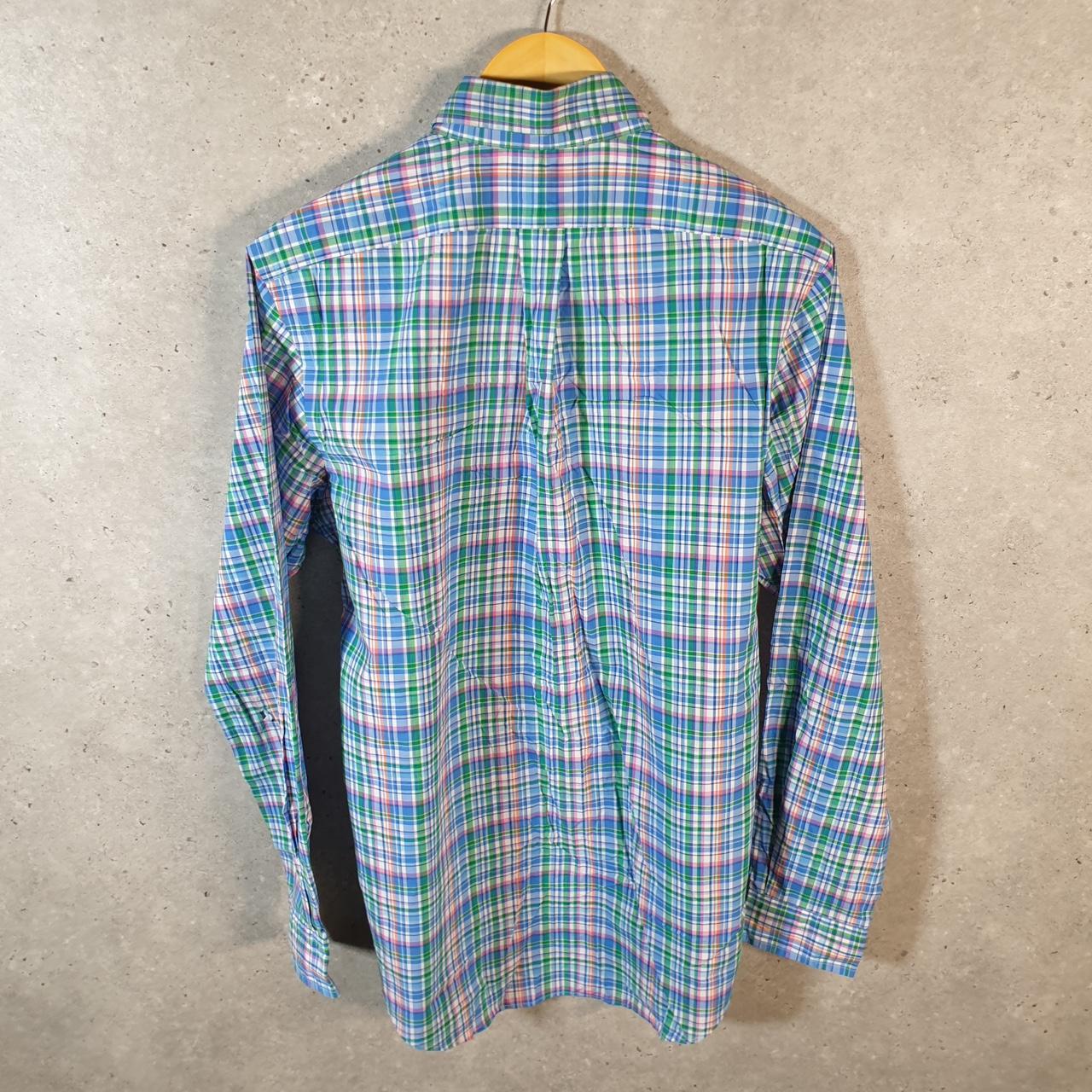 Vintage Ralph Lauren Button Down Shirt Men’s Medium Checkered Classic Fit Pony Cotton
