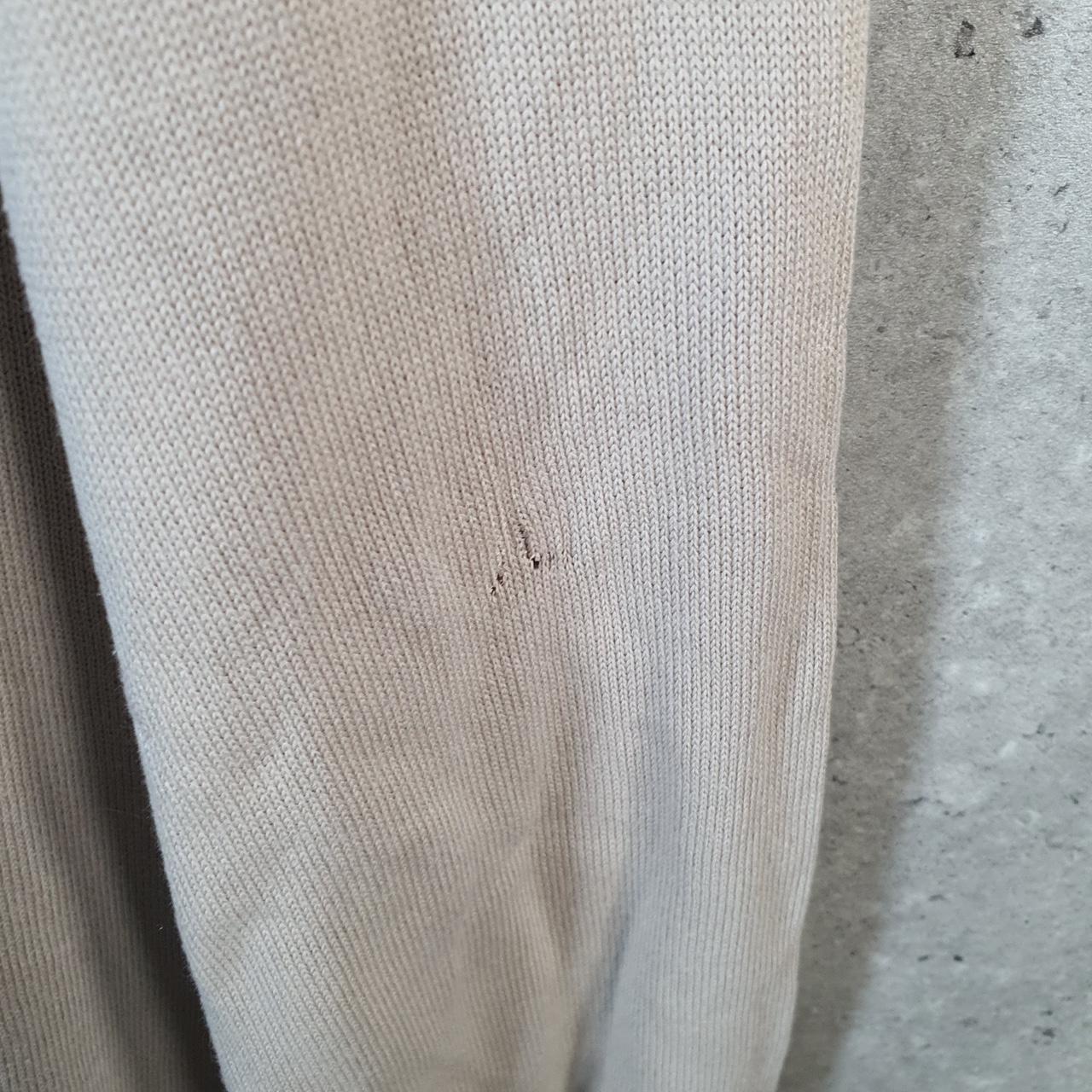 Vintage Lacoste Knit Sweater Mens XL Beige Y2K Jumper Logo