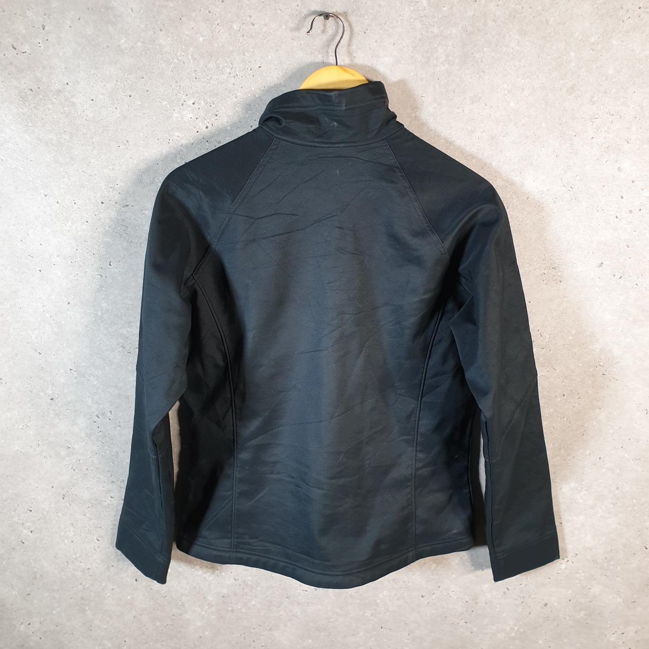 Vintage Columbia Windbreaker Track Jacket Womens Medium Black USA Athletic