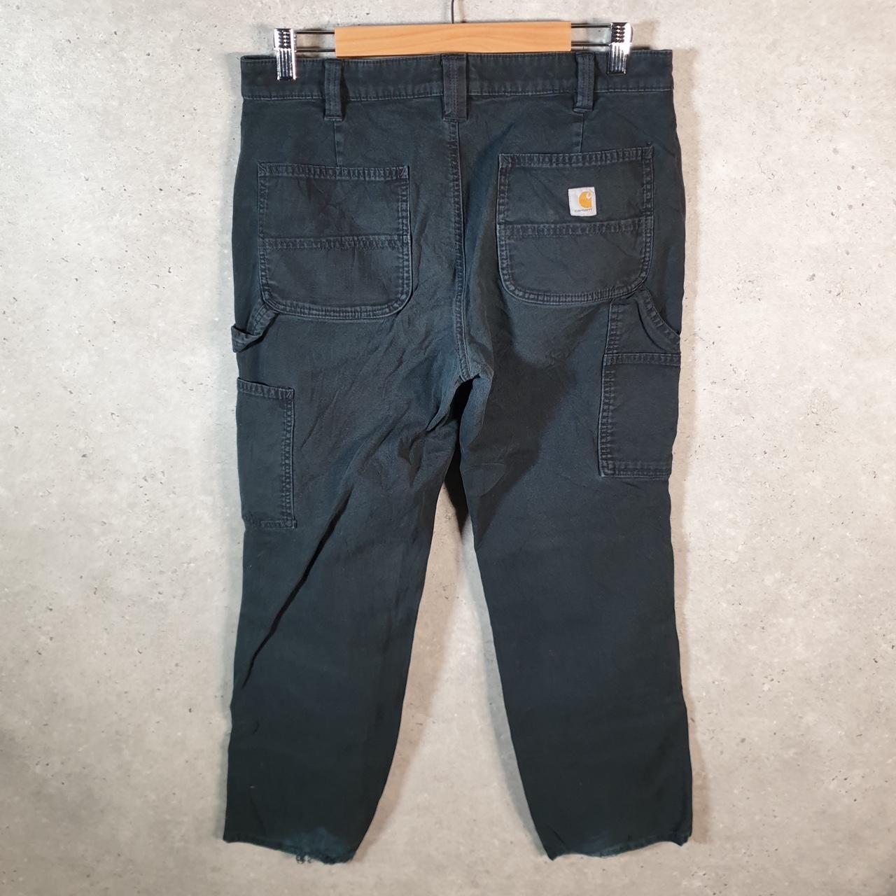 Vintage Carhartt Carpenter Double Knee Trousers Womens W32 L28 Black Loose Fit