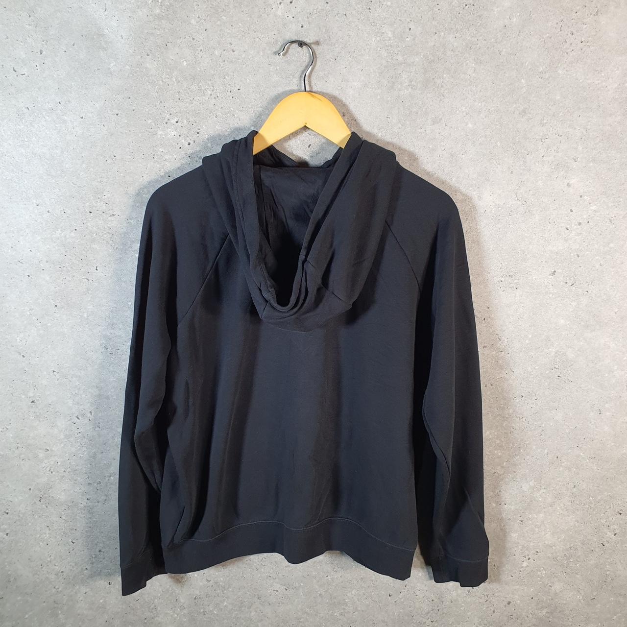 Vintage Nike Club Hoodie Womens Large Black Swoosh Y2K Pullover Logo