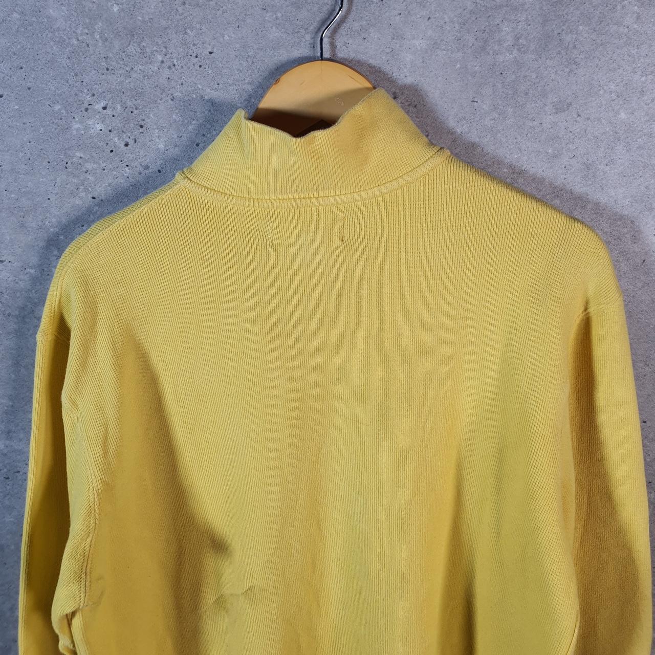 Vintage Ralph Lauren Polo 1/4 Zip Sweatshirt Men’s Medium Yellow Pullover Pony C8827