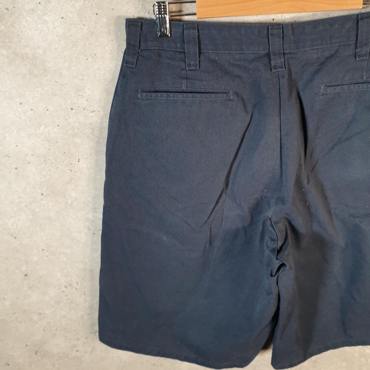 Vintage Dickies Baggy Chino Shorts Jorts Cargo Mens W34 Navy Blue Relaxed Fit