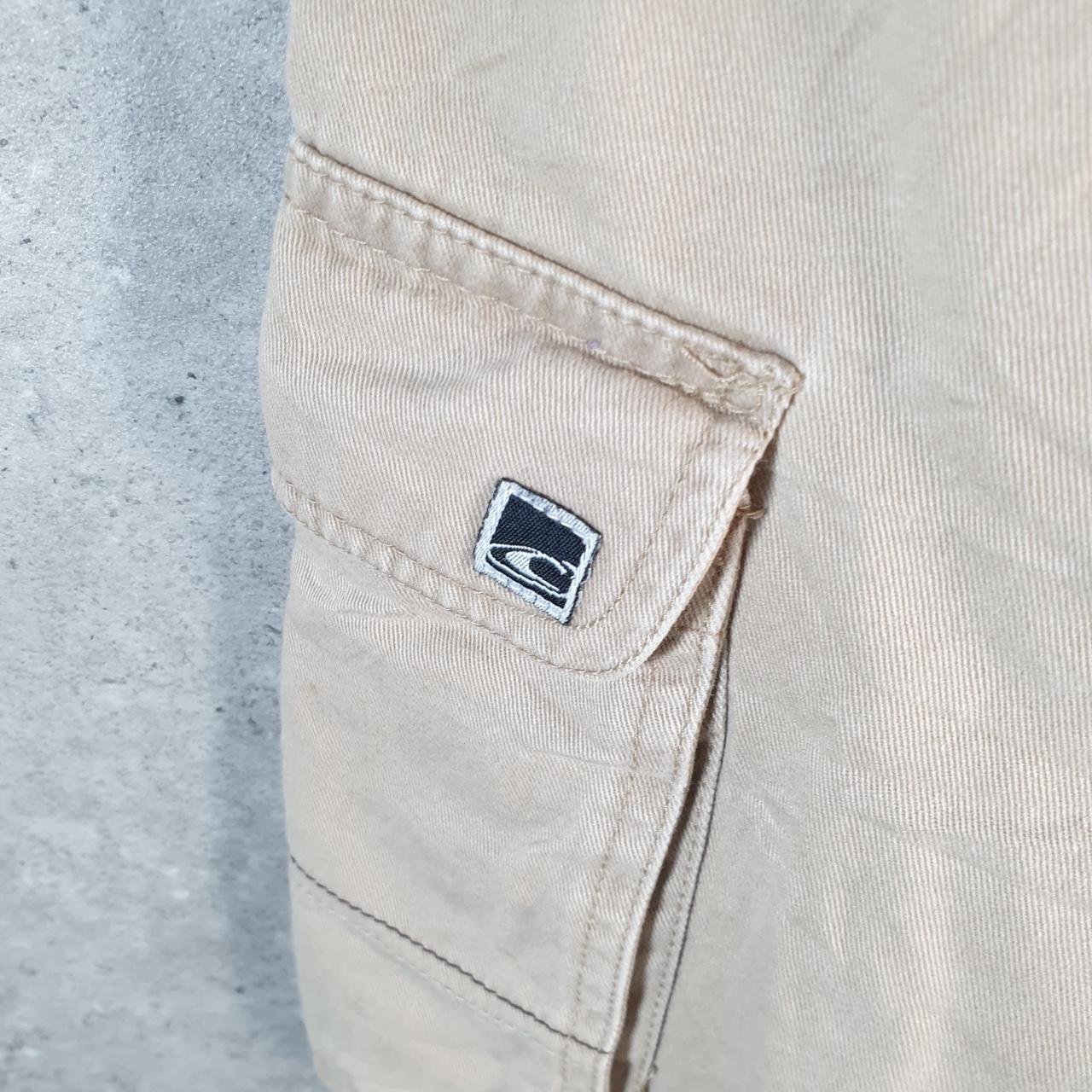 Vintage O’Neill Baggy Y2K Hip Hop Jeans Shorts Jorts Mens W29 Beige Denim USA Big Fish Vintage