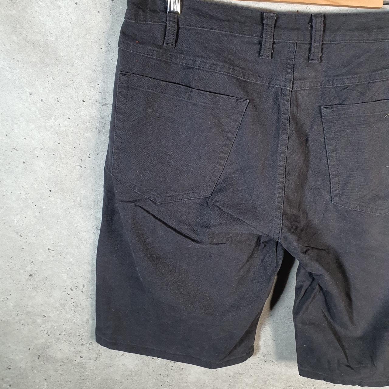 Vintage Dickies Baggy Chino Shorts Jorts Cargo Mens W36 Black Regular Fit