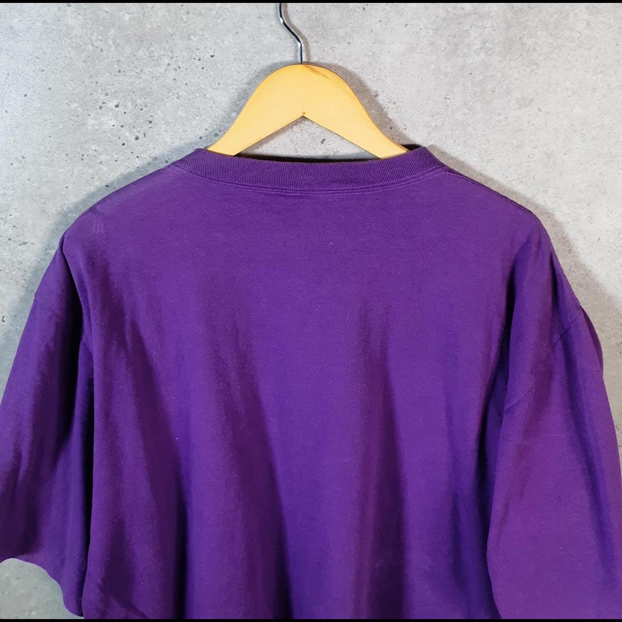 Vintage Bugle Boy Spellout 90s USA Single Stitch T Shirt Men’s XL Purple