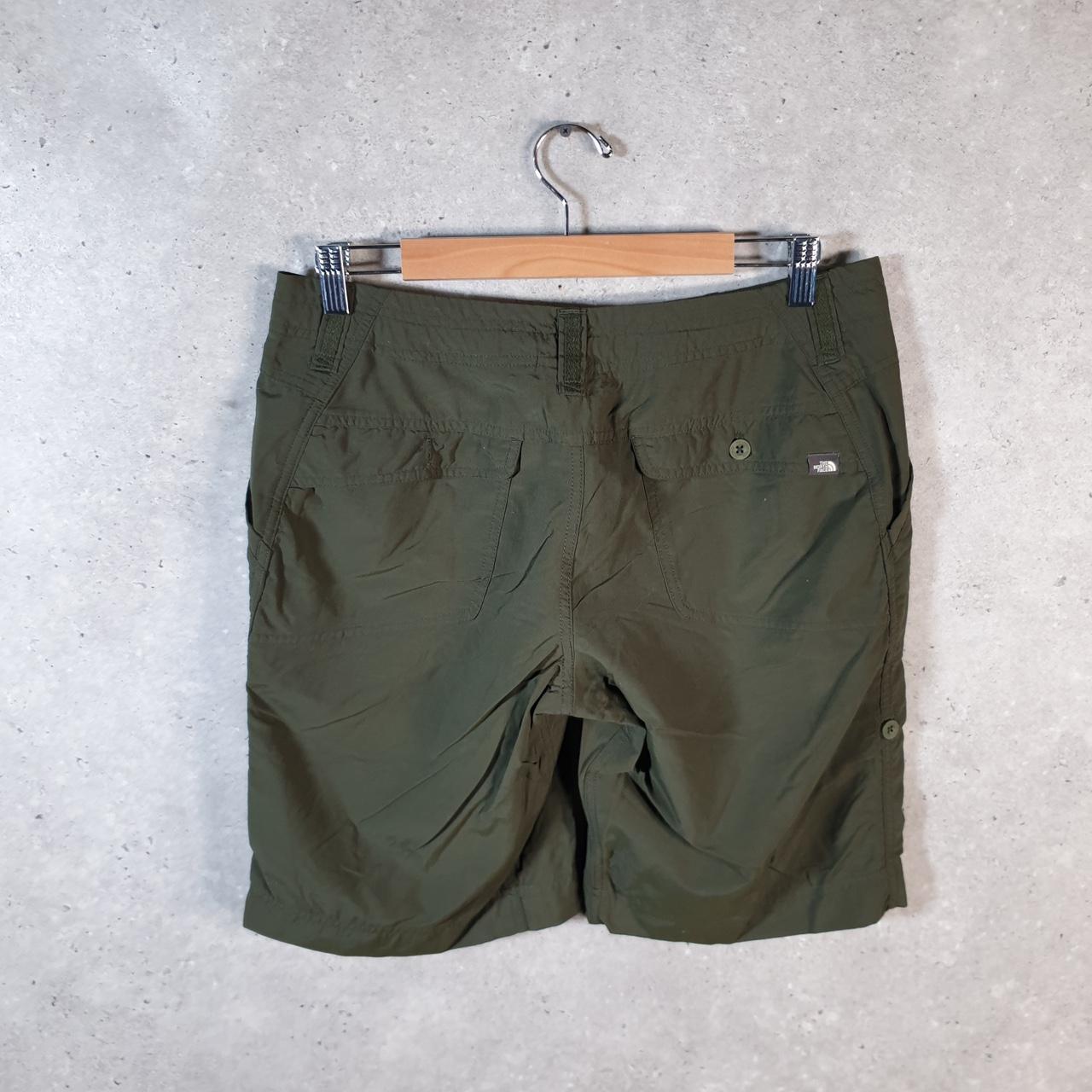 Vintage The North Face TNF Shorts Jorts Chino Cargo Womens UK12 Green Baggy Cotton