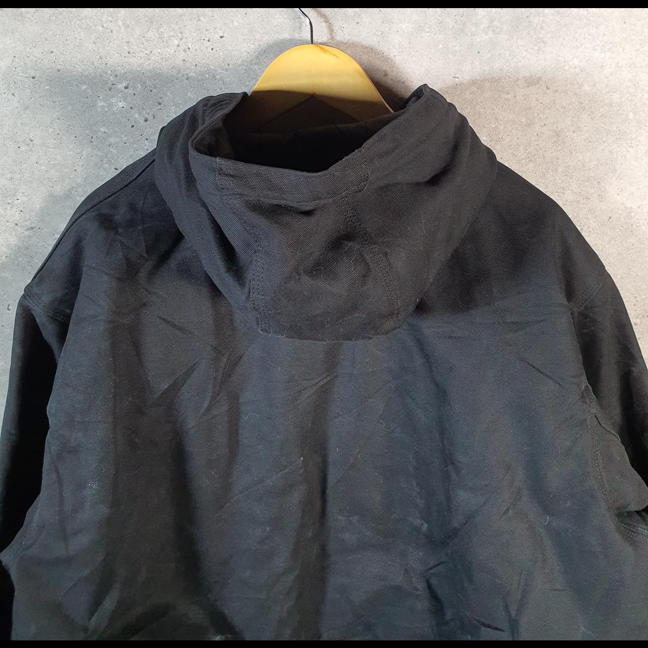 Vintage Carhartt Active Hooded Jacket Men’s Large Black Workwear Canvas USA G2123
