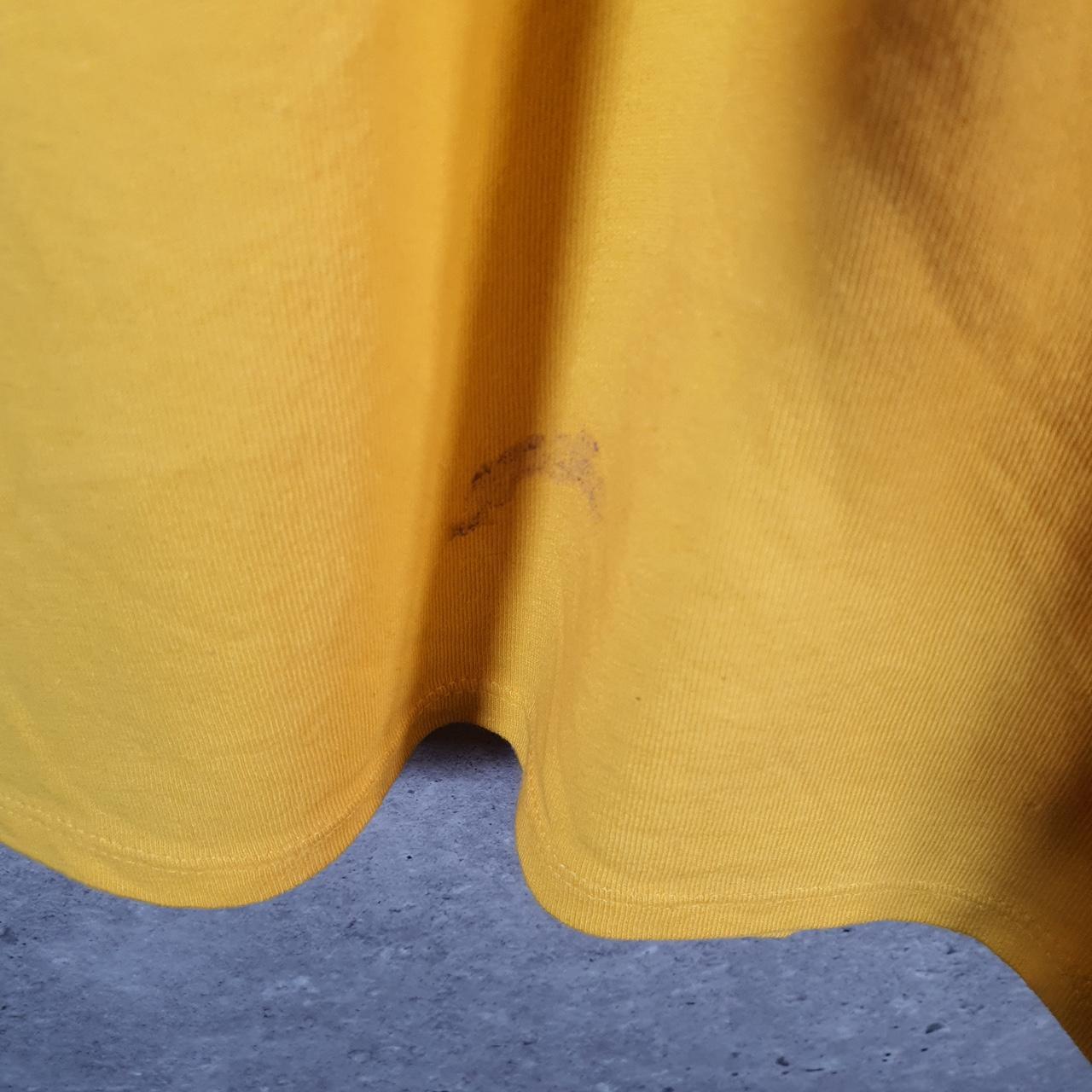 Vintage Nike Dri Fit T Shirt Men’s Small Yellow Logo Printed Swoosh Athletic