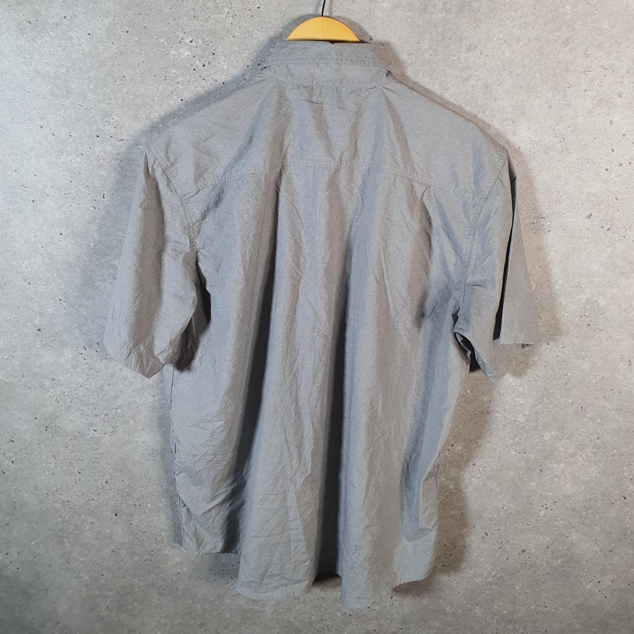 Vintage Carhartt Shirt Button Down Mens Large Grey Short Sleeve Utility Relaxed Fit