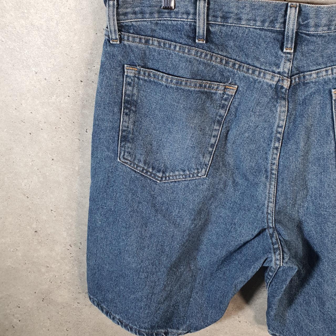 Vintage Wrangler Denim Shorts Jorts Cargo Men’s W40 Blue Baggy Cotton