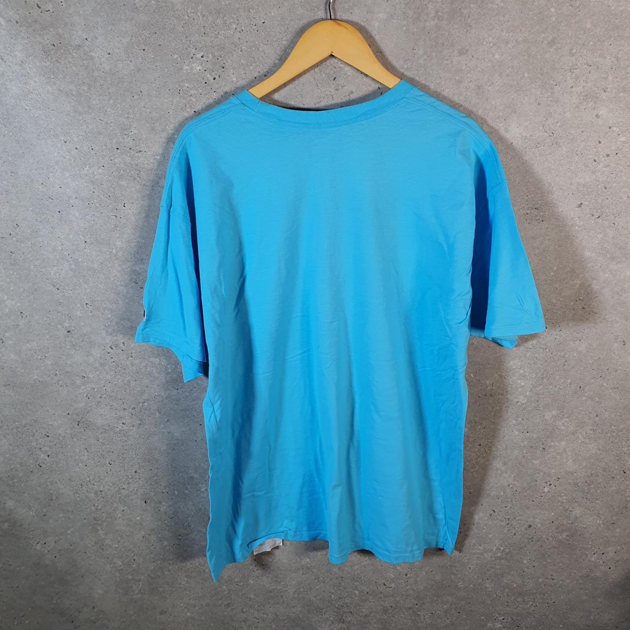 Vintage Champion Spellout Embroidered T Shirt Men’s XL Blue Casual Blank Athletic