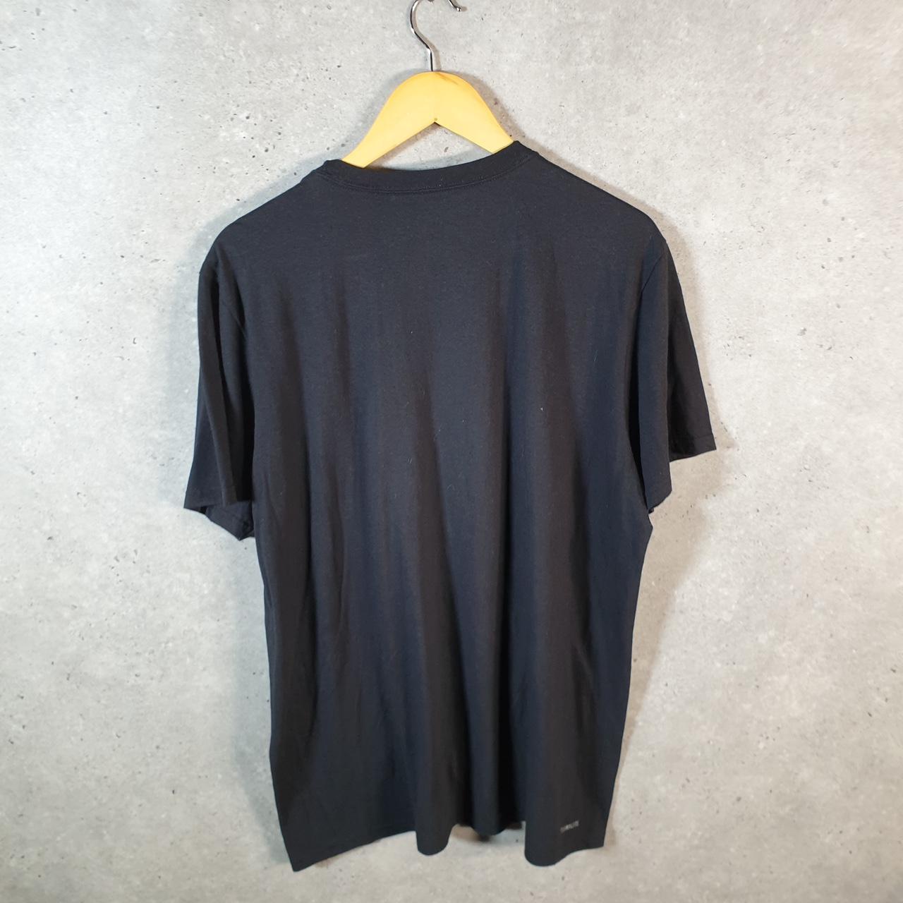 Vintage Adidas Go Tee Performance T Shirt Shirt Men’s XL Black Three Stripes Logo Athletic