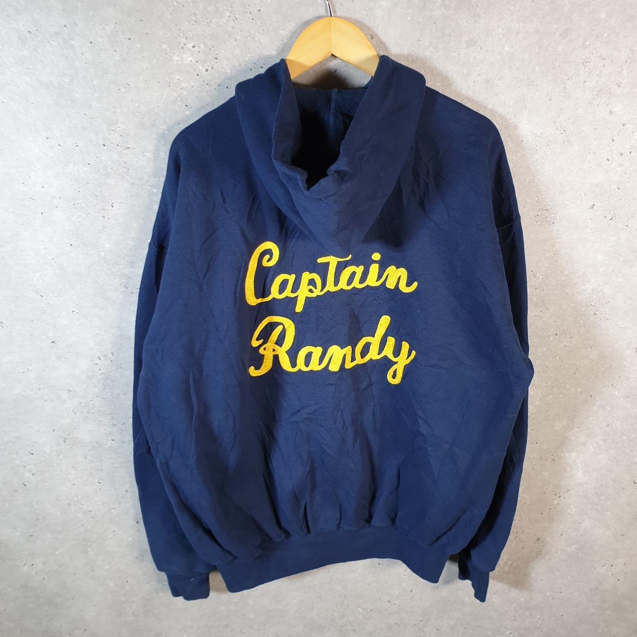 Vintage Russell Athletic Captain Randy Hoodie Men’s XL Navy Full Zip Baggy