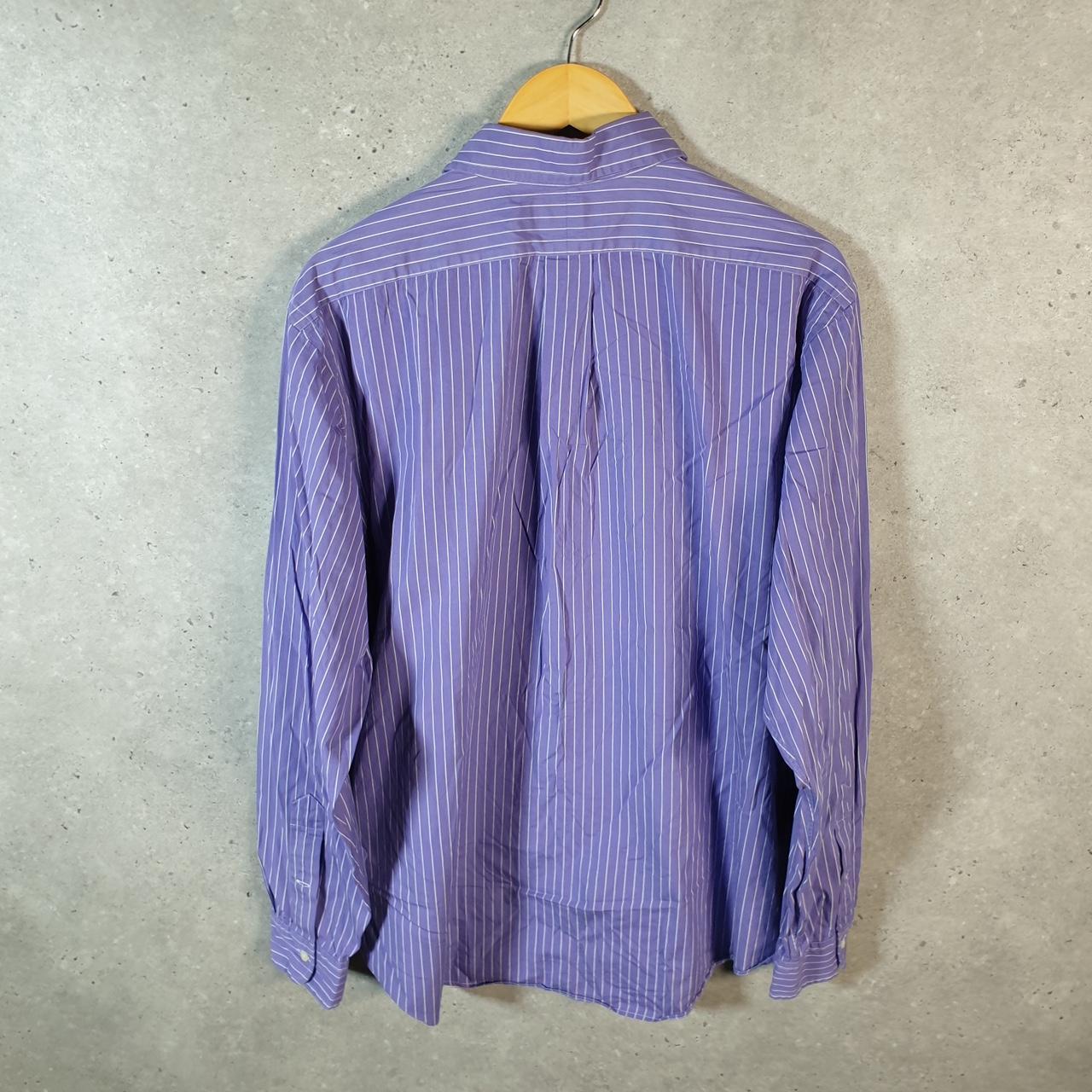 Vintage Ralph Lauren Button Down Shirt Men’s XL Custom Fit Striped Pony Cotton
