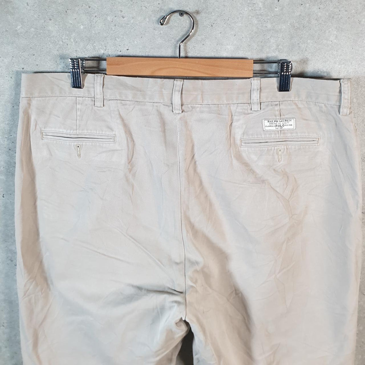 Vintage Ralph Lauren Polo Shorts Jorts Chino Cargo Men’s W40 Brown Baggy Cotton A4360