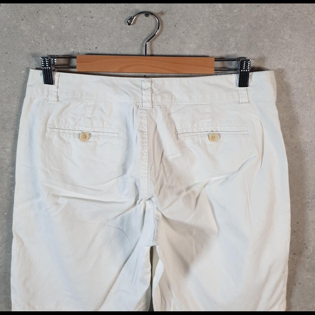Vintage Dockers Chino Shorts Jorts Cargo Womens W32 White Baggy Cotton A4308