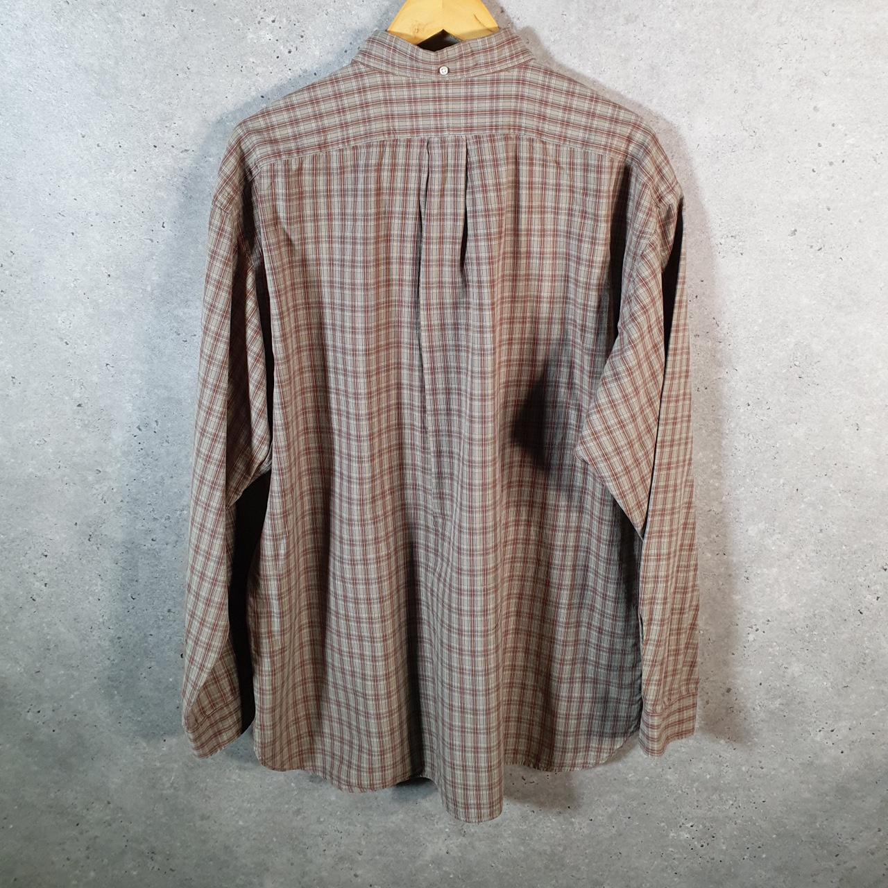 Vintage Ralph Lauren Button Down Shirt Men’s XL Brown Checkered Mcmeel Cotton Pony Big Fish Vintage