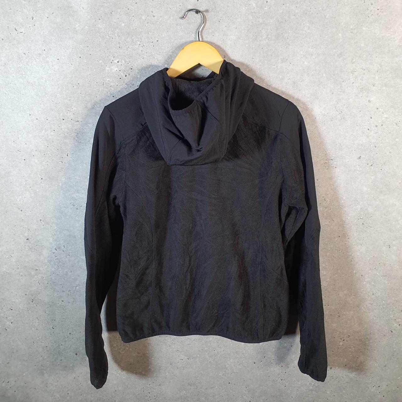 Vintage Champion Full Zip Fleece Hoodie Womens Medium Black