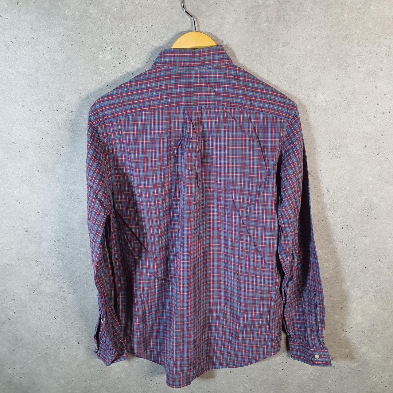 Vintage Ralph Lauren Button Down Shirt Men’s M Checkered Custom Fit Pony Cotton