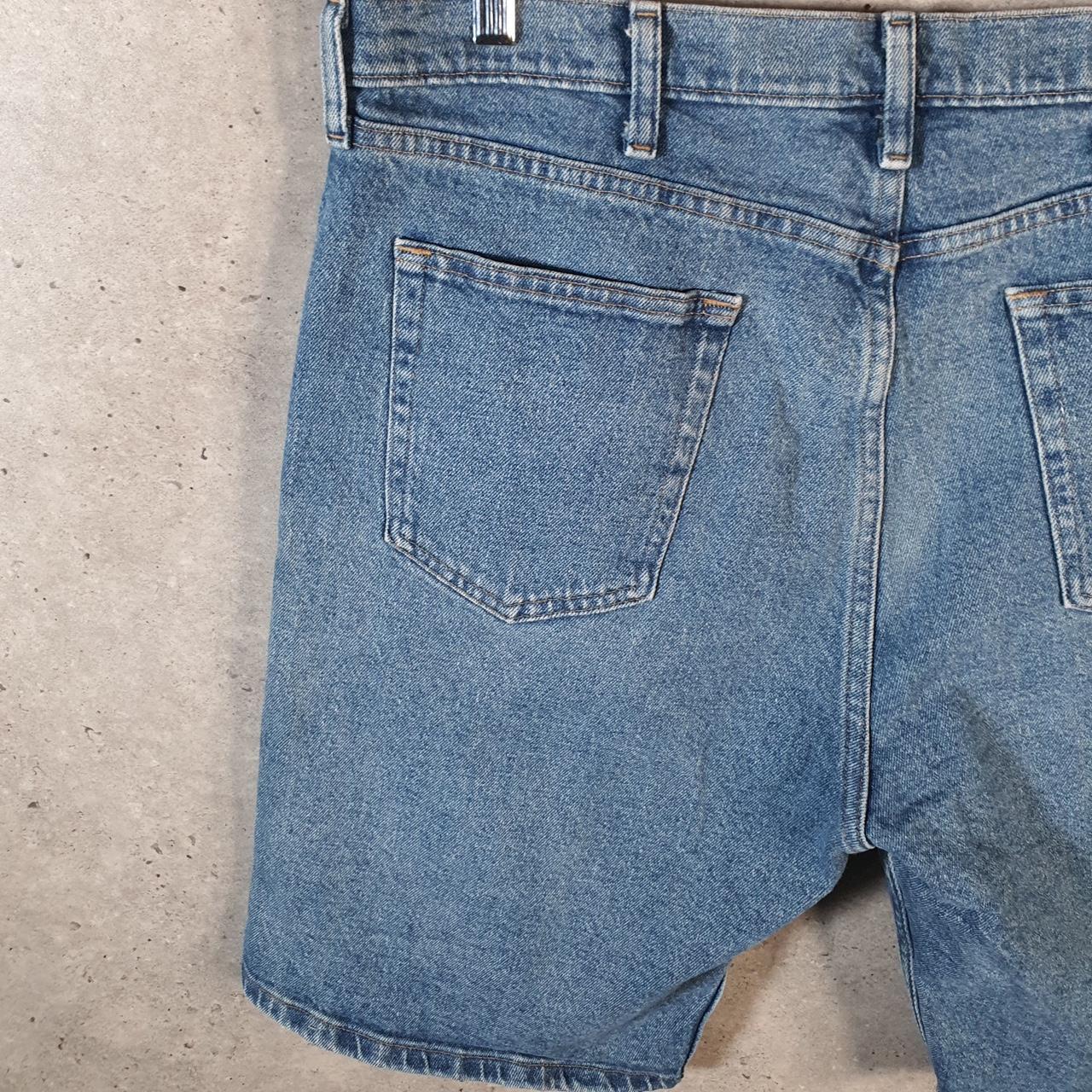 Vintage Wrangler Denim Shorts Jorts Cargo Men’s W36 Blue Baggy Cotton