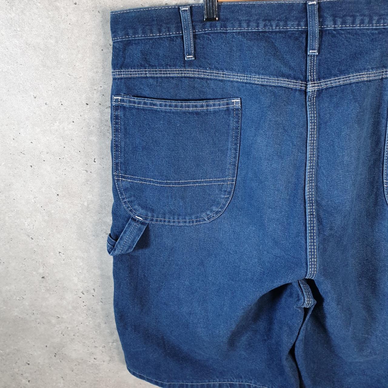 Vintage Dickies Baggy Denim Jean Shorts Jorts Cargo Mens W42 Blue Loose Fit