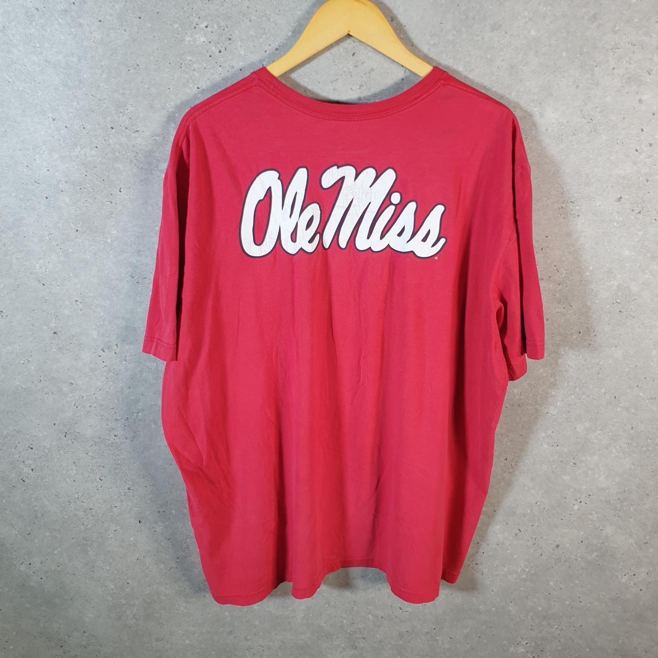 Vintage Nike Hotty Toddy Ole Miss T Shirt Men’s 3XL Red Swoosh Logo Athletic