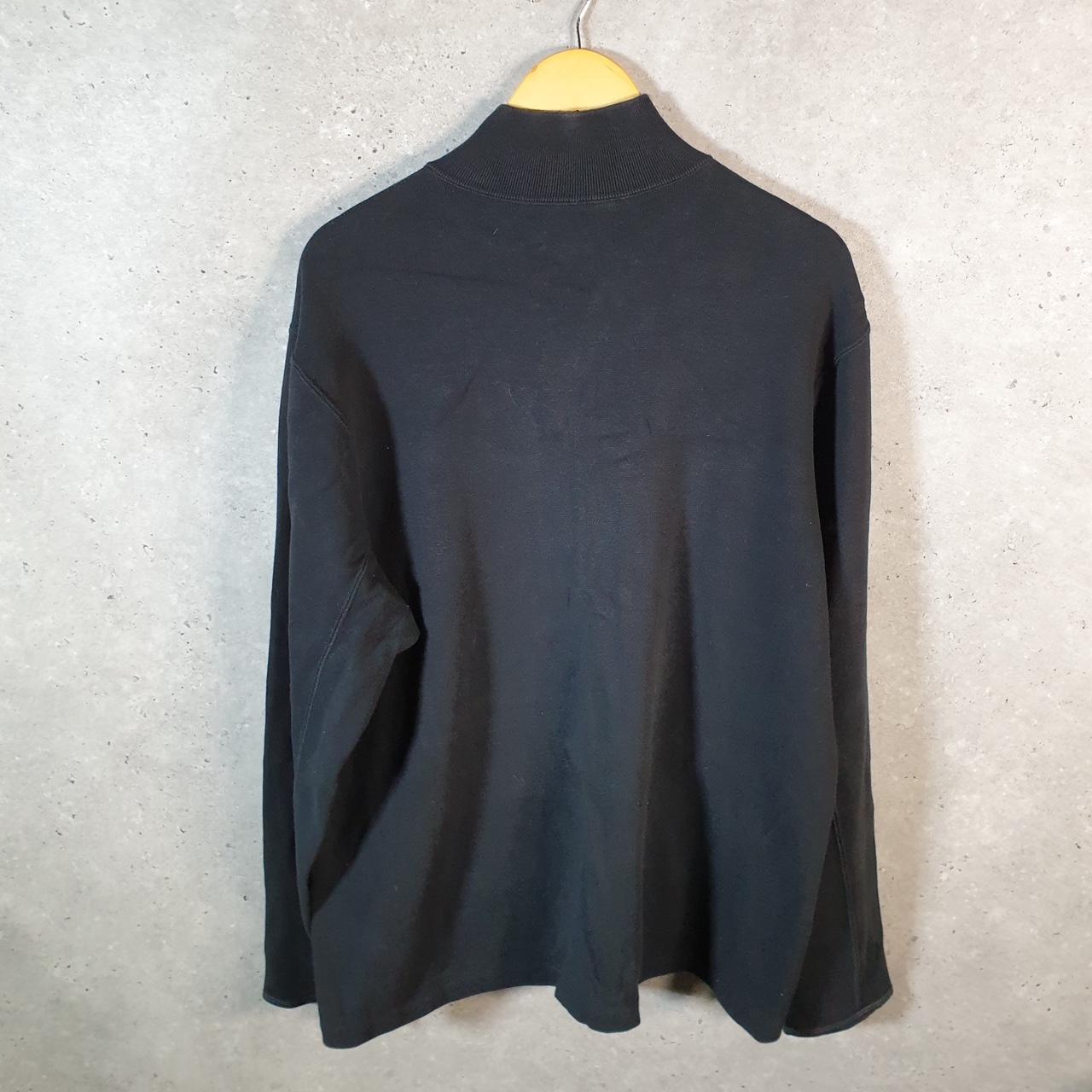 Vintage Ralph Lauren Polo 1/4 Zip Sweatshirt Men’s XL Black Cotton Pullover Pony