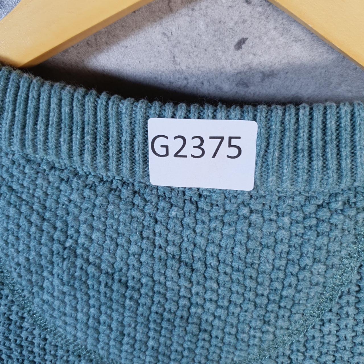 Vintage Carhartt Cable Knit Sweater Womens Large Blue Pullover USA Loose Fit