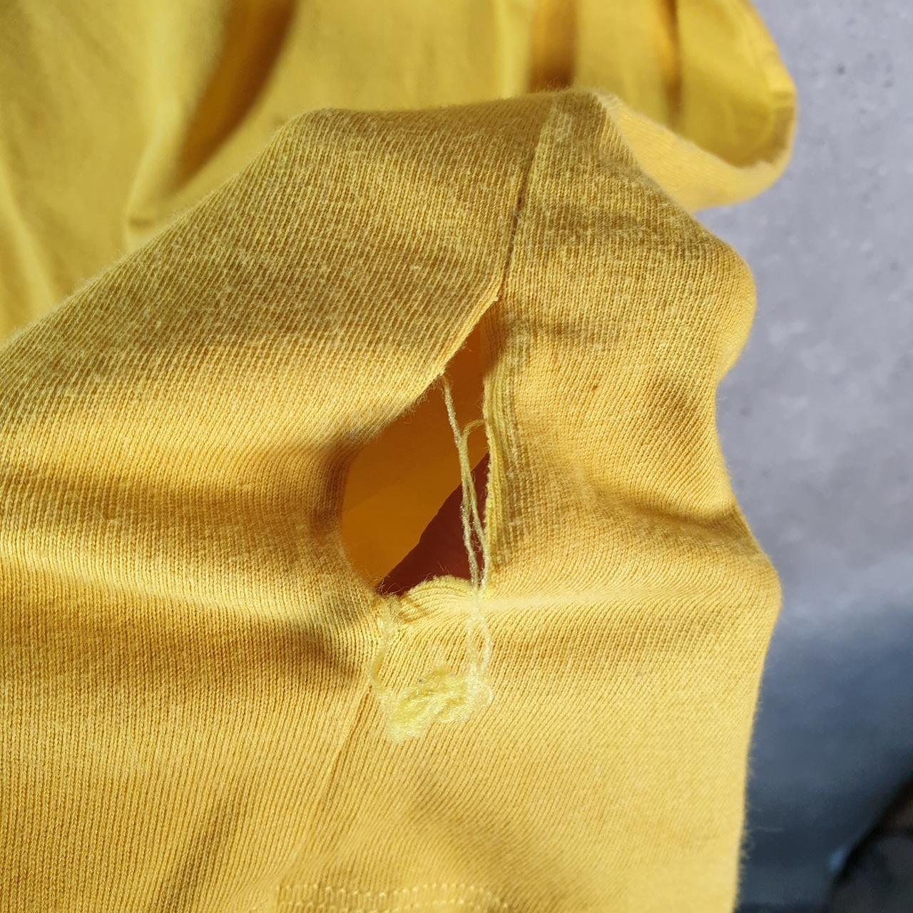 Vintage Nike Dri Fit Running T Shirt Men’s Large Yellow Swoosh Logo Athletic