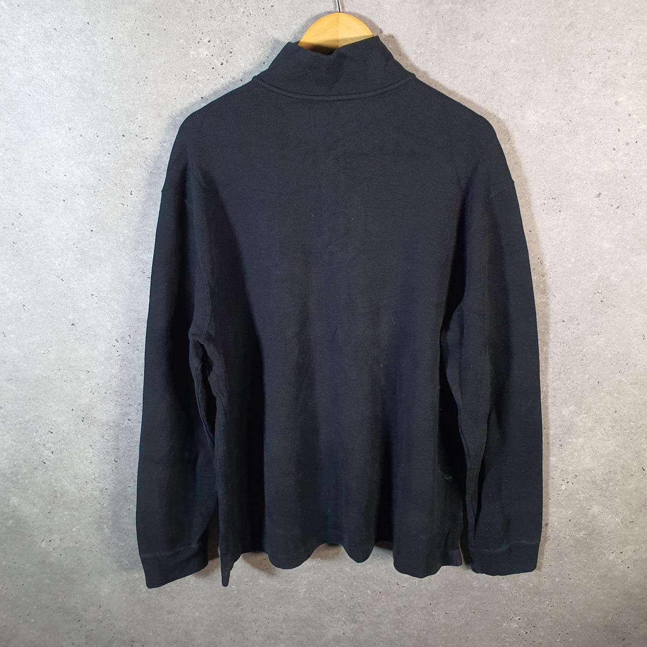 Vintage Ralph Lauren Polo 1/4 Zip Sweatshirt Men’s XL Black Cotton Pullover Pony