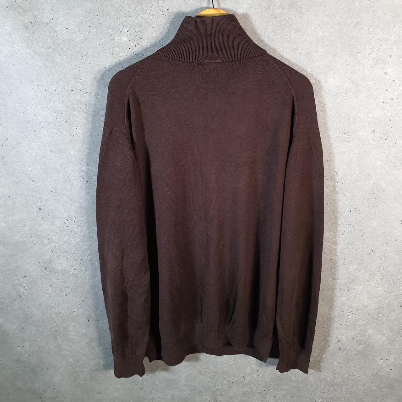 Vintage Lacoste 1/4 Zip Sweatshirt Men’s Large Brown Pullover Logo Y2K Jumper Logo