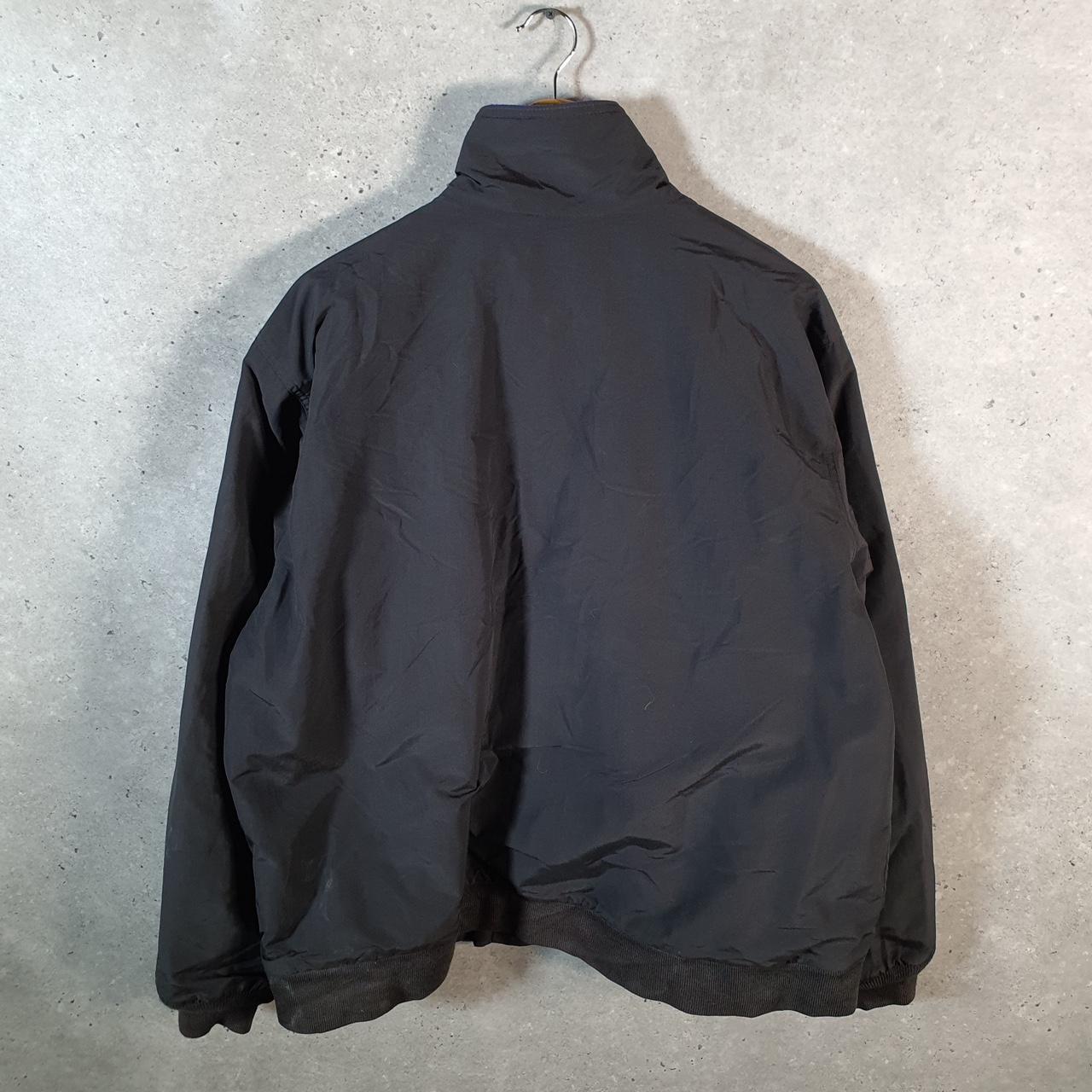 Vintage L.L. Bean Outdoors Nylon Jacket Mens Large Black Full Zip Waterproof